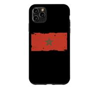 Drapeau Maroc Textless Maroc Pride Muted Retro Grunge Coque pour iPhone 11 Pro Max