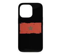 Drapeau Maroc Textless Maroc Pride Muted Retro Grunge Coque pour iPhone 13 Pro