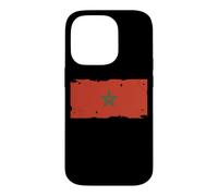 Drapeau Maroc Textless Maroc Pride Muted Retro Grunge Coque pour iPhone 14 Pro