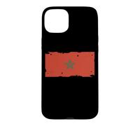 Drapeau Maroc Textless Maroc Pride Muted Retro Grunge Coque pour iPhone 15 Plus