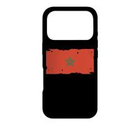 Drapeau Maroc Textless Maroc Pride Muted Retro Grunge Coque pour iPhone 17 Pro