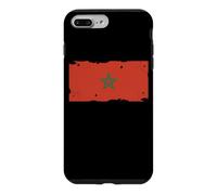 Drapeau Maroc Textless Maroc Pride Muted Retro Grunge Coque pour iPhone 7 Plus/8 Plus