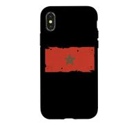 Drapeau Maroc Textless Maroc Pride Muted Retro Grunge Coque pour iPhone X/XS