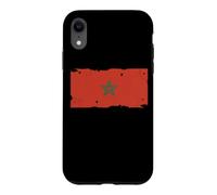 Drapeau Maroc Textless Maroc Pride Muted Retro Grunge Coque pour iPhone XR
