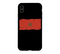 Drapeau Maroc Textless Maroc Pride Muted Retro Grunge Coque pour iPhone XS Max