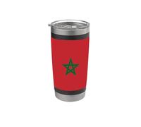 Drapeau marocain du Maroc Gobelet isotherme en acier inoxydable double paroi