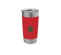 Drapeau marocain du Maroc Gobelet isotherme en acier inoxydable double paroi