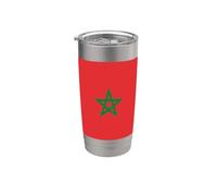 Drapeau marocain du Maroc Gobelet isotherme en acier inoxydable double paroi
