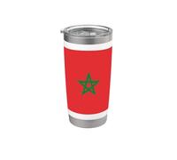 Drapeau marocain du Maroc Gobelet isotherme en acier inoxydable double paroi
