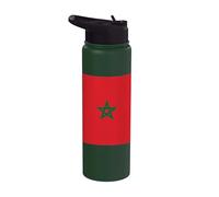 Drapeau marocain du Maroc Stainless Steel Insulated Water Bottle