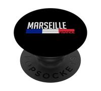 Drapeau Marseille France Fierté de la Ville française PopSockets PopGrip Adhésif