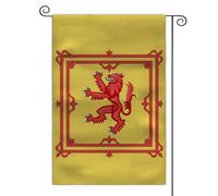 Drapeau médiéval de jardin avec armoiries - 30,5 x 45,7 cm - Double face - Drapeau d'extérieur (Royaume d'Écosse)