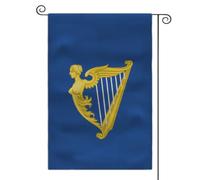 Drapeau médiéval de jardin avec armoiries - 30,5 x 45,7 cm - Double face - Drapeau d'extérieur (Royaume d'Irlande)
