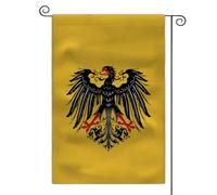 Drapeau médiéval de jardin avec armoiries - 30,5 x 45,7 cm - Double face - Drapeau d'extérieur (Saint Empire romain germanique)