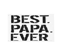 Drapeau Meilleur Papa Du Monde - Fête Des Pères Drapeau Paysage Couleurs Vives 2 Œillets Métalliques Bannière À Œillets, Pour Balcon, D'Intérieur, Jardin, 90x150cm