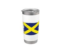 Drapeau Mercia Croix The Midlands Angleterre UK Midlanders Gobelet isotherme en acier inoxydable double paroi