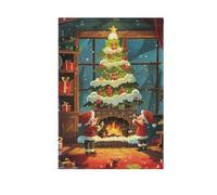 Drapeau « Merry Christmas in Traditional Folk Home Garden » - Double face - Décoration de vacances - Bannières de cour - Décoration de pelouse - 71,1 x 101,6 cm