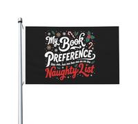 Drapeau « Mes préférences de lecture » 90 x 150 cm, double face, personnalisé pour terrasse ; tapisserie « Me
