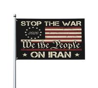 Drapeau Mettez Fin À La Guerre Contre L'Iran Bannière De Drapeaux Renforcé Avec Bannière, Pour D'Intérieur, Jardin, Les Bureaux, 90x150cm