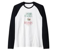 Drapeau Mexicain américain - Fierté du Mexique et des USA Manche Raglan