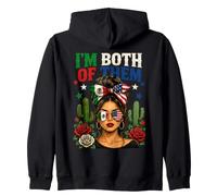 Drapeau Mexicain américain Oui Je suis Les Deux mexicains Drapeau USA Heritage Sweat à Capuche