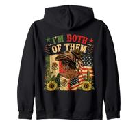 Drapeau Mexicain américain Oui Je suis Les Deux mexicains Drapeau USA Heritage Sweat à Capuche