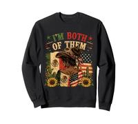 Drapeau Mexicain américain Oui Je suis Les Deux mexicains Drapeau USA Heritage Sweatshirt