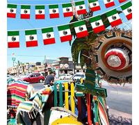 Drapeau mexicain Petit drapeau de chaîne mexicain Petit drapeau du monde Drapeaux pour fêtes, événements, salles de classe, salles de réunion, événements sportifs, festivals de jardin, inaugurations,