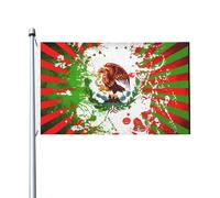 Drapeau mexicain Viva México Art Drapeau 3x5 pieds Résistant à la décoloration Extérieur Intérieur Maison Jardin Cour Panneau décoratif