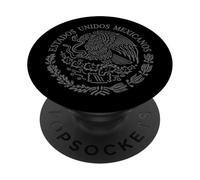 Drapeau Mexique Noir Mexicain Escudo De La Bandera Mexico PopSockets PopGrip Adhésif
