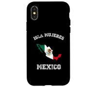 Drapeau Mexique Vieilli Isla Mujeres Pride Coque pour iPhone X/XS