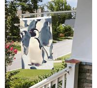 Drapeau mignon à motif animal pingouin 61 x 91 cm pour extérieur intérieur printemps été automne hiver drapeaux de jardin avec œillets verticaux double face drapeaux de vacances bannière pour