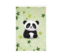 Drapeau mignon panda étoile 61 x 91 cm pour extérieur intérieur printemps été automne hiver drapeaux de jardin avec œillets verticaux double face pour décorations de cour