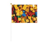 Drapeau miniature coloré imprimé brique - Fournitures de fête pour les défilés de la coupe du monde - Drapeaux d'événements de festival