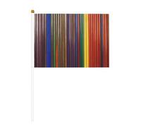 Drapeau miniature coloré imprimé brique - Fournitures de fête pour les défilés de la coupe du monde - Drapeaux d'événements de festival