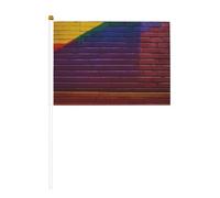Drapeau miniature coloré imprimé brique - Fournitures de fête pour les défilés de la coupe du monde - Drapeaux d'événements de festival