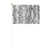 Drapeau miniature en peau de serpent noir et blanc - Fournitures de fête pour les défilés de la coupe du monde, les festivals, les événements