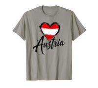 Drapeau Minimaliste en Forme de cœur Autriche T-Shirt
