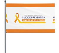 Drapeau Mois De La Prévention Du Suicide Drapeau Paysage Personnalisés Lavable Bannière, Pour Les Défilés, D'Intérieur, Jardin, 90x150cm