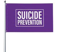 Drapeau Mois De La Prévention Du Suicide Grand Drapeau Lavable Traditionnel Bannière À Œillets, Pour Balcon, Les Bureaux, Les Défilés, 90x150cm