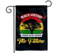 Drapeau Mois de l'histoire des Noirs Afro Balcon 30x45cm | pelouse drapeaux résistant extérieur drapeaux pour Patio Toutes les saisons Maison