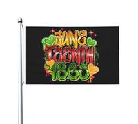 Drapeau Mois De L'Histoire Des Noirs De Juneteenth Décoration Flag Protection Uv Drapeau Pirate Pour Four Seasons Événements Sportifs Bar 3X5Ft