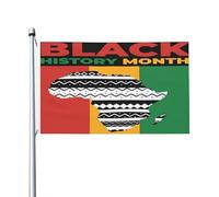 Drapeau Mois De L'Histoire Des Noirs Décoration Bannière Double Face Drapeau Pirate Pour L'Extérieur Four Seasons Patio 3X5Ft