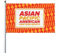 Drapeau Mois Du Patrimoine Des Américains D'Origine Asiatique Et Des Îles Du Pacifique Grand Drapeau Traditionnel Bannière, Pour D'Intérieur, Les Défilés, Les Bureaux, 90x150cm