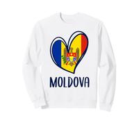 Drapeau moldave Patriotique Moldavie Mignon cœur pour Enfants Filles Sweatshirt