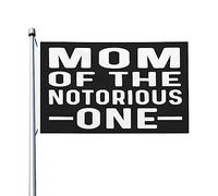 Drapeau Mom Of The Notorious One pour les gars de la chambre, drapeaux vintage double face, décoration murale pour chambre de filles, 0,9 x 1,5 m, tapisserie Mom Of The Notorious One pour le salon