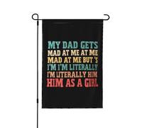 Drapeau Mon Père Se Fâche Contre Moi (Femmes) Bannière De Drapeaux Couleurs Vives Traditionnel Bannière, Pour Jardin, Les Défilés, D'Intérieur, 30x45cm