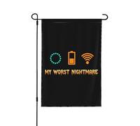 Drapeau Mon Pire Cauchemar Drapeau De Bienvenue Décoration Lavable Bannière, Pour Jardin, D'Intérieur, Balcon, 30x45cm