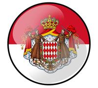 Drapeau Monaco Effet 3d - 10cm - Sticker/Autocollant