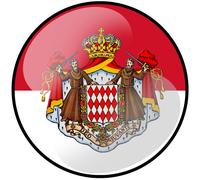 Drapeau Monaco Effet 3d - 5cm - Sticker/Autocollant